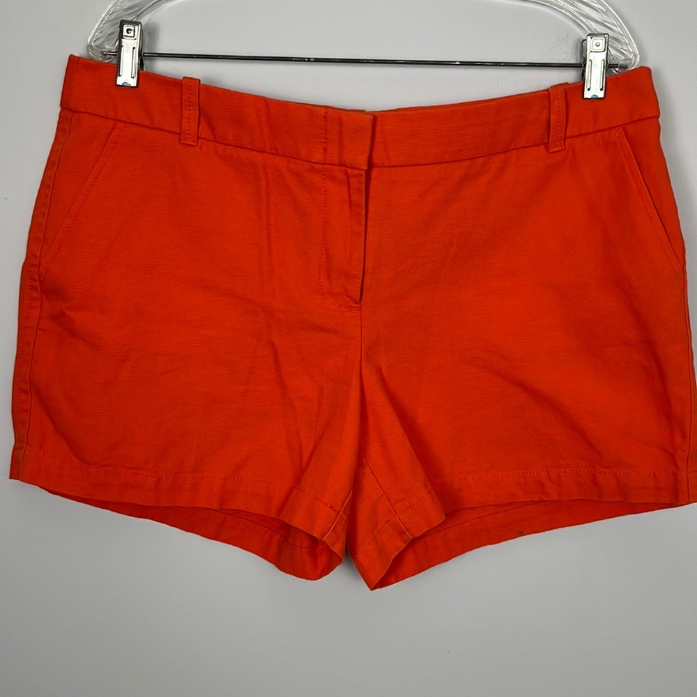 J. Crew Women's High Waist Shorts - Vibrant Orange